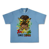 Pebble Blue free ish since 1865 afro messy bun Urban Heavy Tee - HRA Design Shop