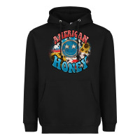 Black American honey smiley Heavyweight Hoodie - NancyCooperArtShop