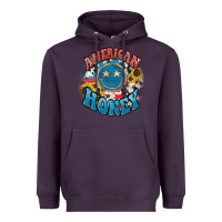 Plum American honey smiley Heavyweight Hoodie - NancyCooperArtShop