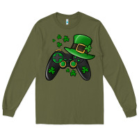 Army Green St Patricks Day Gamer Long Sleeve Tee - Jasminsmagicworld