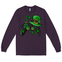 Plum St Patricks Day Gamer Long Sleeve Tee - Jasminsmagicworld