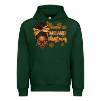 Forest Green Have a melanin Christmas afro woman Urban Hoodie - texasbilliewilder