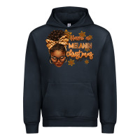 Navy Have a melanin Christmas afro woman Urban Hoodie - texasbilliewilder