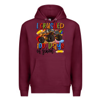 Burgundy i crushed 100 days of school Premium Hoodie - Artiststas