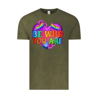 Vintage Olive be who you are Vintage Tee - HRA Design Shop