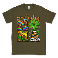 Army Green one lucky mama Classic Tee - AdoDesignShop