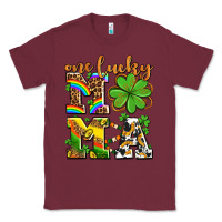 Burgundy one lucky mama Classic Tee - AdoDesignShop