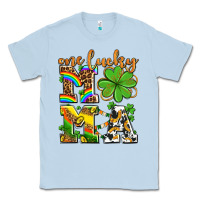 Dusty Blue one lucky mama Classic Tee - AdoDesignShop