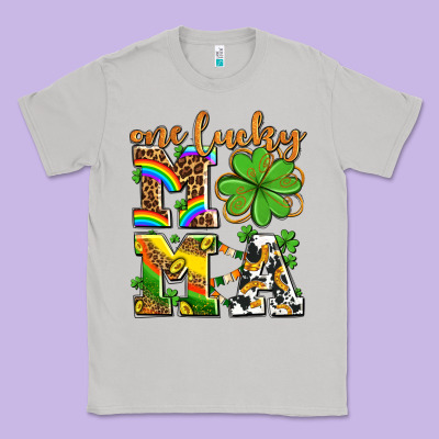 One Lucky Mama Classic Tee Designed By Adodesignshop