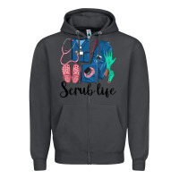 Smoke Scrub Life Nurse Zipper Hoodie - LillyAllenDesigns
