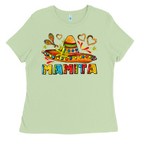Matcha mamita and sombrero with lime flowers Ladies Tee - AdoDesignShop