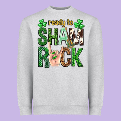 Ready To Shamrock St. Patrick's Day Heavyweight Sweatshirt Designed By Neo Western
