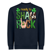 Navy Ready to shamrock St. Patrick's Day Heavyweight Sweatshirt - Neo Western