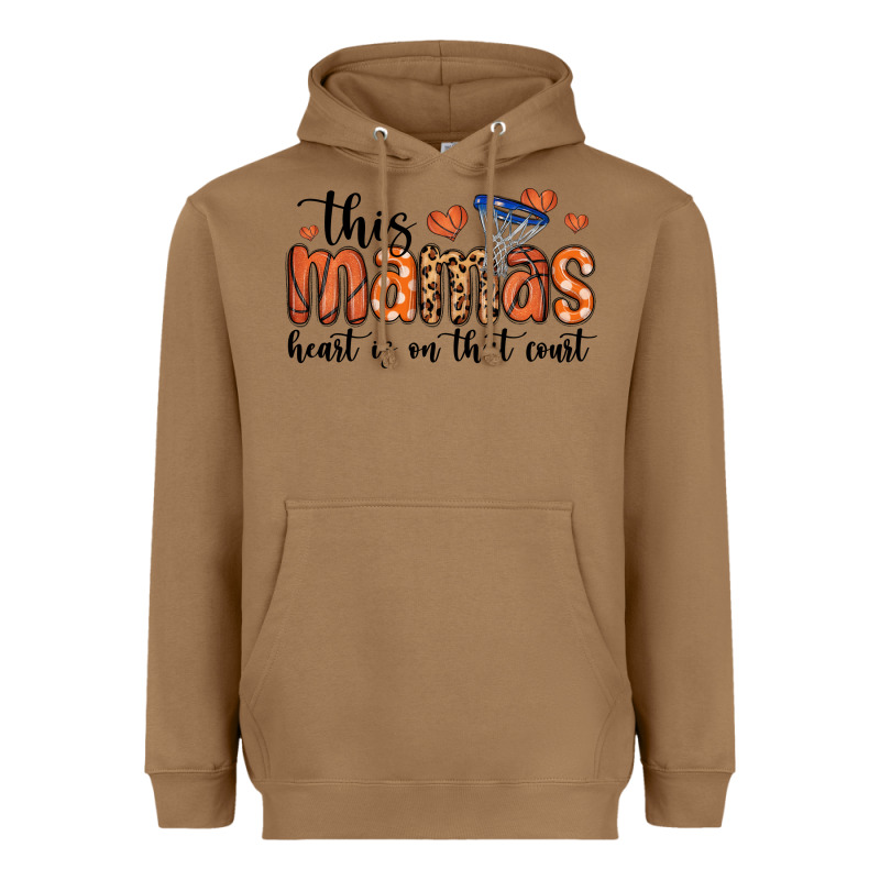 This Mamas Heart Is On That Court Heavyweight Hoodie by MaliasSmallBusiness | Teevron