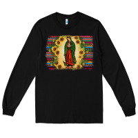 Black serape our lady of guadalupe2 Long Sleeve Tee - JahusDesignShop