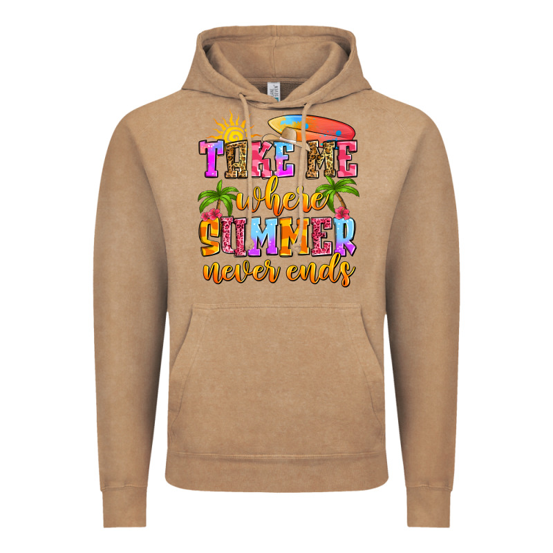 Take Me Where Summer Never Ends Vintage Hoodie by Zillion Design Studio | Teevron