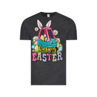 Vintage Black Happy Easter toddler car Vintage Tee - OliviaCreatesArt