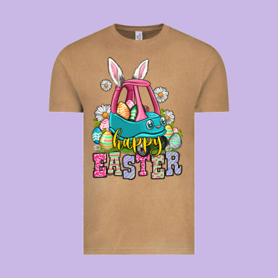 Happy Easter Toddler Car Vintage Tee Designed By Oliviacreatesart
