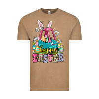 Vintage Coffee Happy Easter toddler car Vintage Tee - OliviaCreatesArt