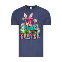 Vintage Denim Happy Easter toddler car Vintage Tee - OliviaCreatesArt