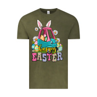 Vintage Olive Happy Easter toddler car Vintage Tee - OliviaCreatesArt