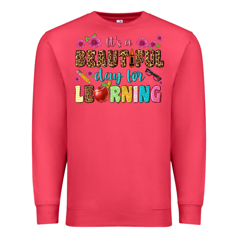 Its A Beautiful Day For Learning Premium Sweatshirt by NancyCooperArtShop | Teevron