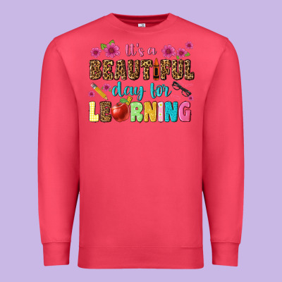 Its A Beautiful Day For Learning Premium Sweatshirt Designed By Nancycooperartshop