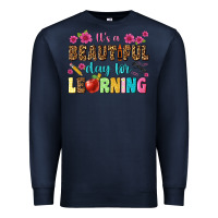 Navy its a beautiful day for learning Premium Sweatshirt - NancyCooperArtShop
