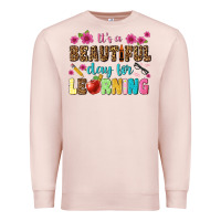 Pale Pink its a beautiful day for learning Premium Sweatshirt - NancyCooperArtShop