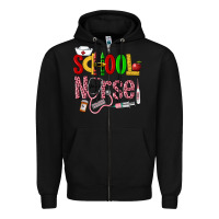 Black School Nurse Zipper Hoodie - LillyAllenDesigns