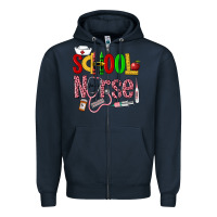 Navy School Nurse Zipper Hoodie - LillyAllenDesigns
