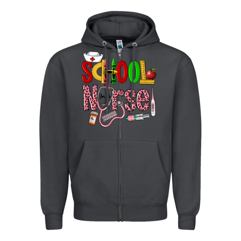 School Nurse Zipper Hoodie by LillyAllenDesigns | Teevron