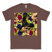 Chestnut halloween witch skull seamless pattern Classic Tee - BundleAndBundleShop