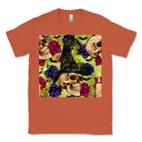 Copper halloween witch skull seamless pattern Classic Tee - BundleAndBundleShop