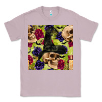 Lilac halloween witch skull seamless pattern Classic Tee - BundleAndBundleShop