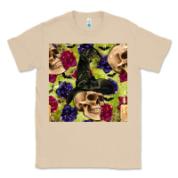 Mushroom halloween witch skull seamless pattern Classic Tee - BundleAndBundleShop