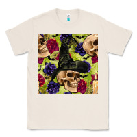 Natural halloween witch skull seamless pattern Classic Tee - BundleAndBundleShop