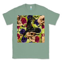 Sage halloween witch skull seamless pattern Classic Tee - BundleAndBundleShop