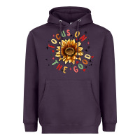 Plum focus on the good Heavyweight Hoodie - MaliasSmallBusiness