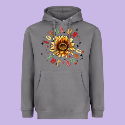 Focus On The Good Heavyweight Hoodie Designed By Maliassmallbusiness