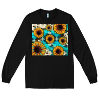 Black gemstone sunflower Long Sleeve Tee - JahusDesignShop
