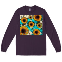 Plum gemstone sunflower Long Sleeve Tee - JahusDesignShop