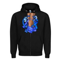 Black colon cancer heels Zipper Hoodie - NancyCooperArtShop