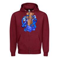 Burgundy colon cancer heels Zipper Hoodie - NancyCooperArtShop