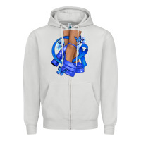 Dove Grey colon cancer heels Zipper Hoodie - NancyCooperArtShop