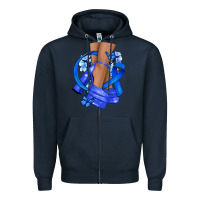 Navy colon cancer heels Zipper Hoodie - NancyCooperArtShop