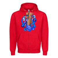 Red colon cancer heels Zipper Hoodie - NancyCooperArtShop