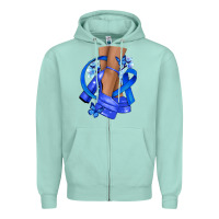 Seafoam colon cancer heels Zipper Hoodie - NancyCooperArtShop