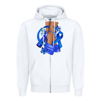 White colon cancer heels Zipper Hoodie - NancyCooperArtShop