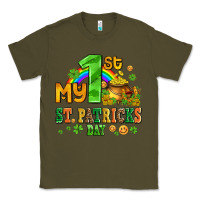 Army Green my first st patricks day with coins and shamrocks Classic Tee - AdoDesignShop